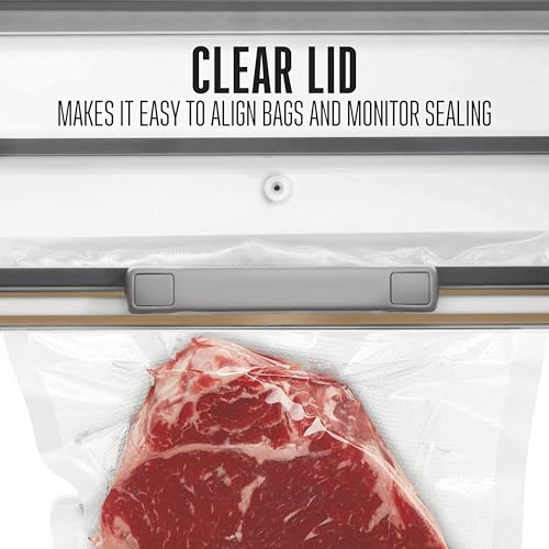 Weston Brands Vacuum Sealer Machine for Food Preservation & Sous Vide, Extra-Wide 5mm Bar for Sealing Bags up to 11" Wide, 720 Watts, Commercial Grade Pro 1400, Stainless Steel (65-0301-W)