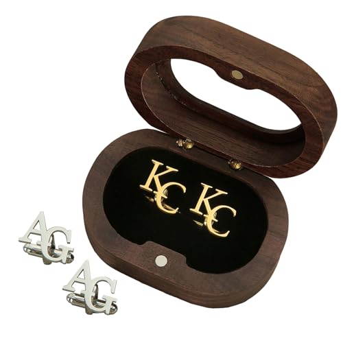 Boutons de manchette en acier inoxydable personnalisés pour garçons d'honneur et cadeaux de témoin – Boîte incluse