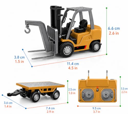 Image of Magicwand R /c Rechargeable 2-in-1 Miniature Pocket Fork Lift with Trolley with Led Lights【Pack of 1】