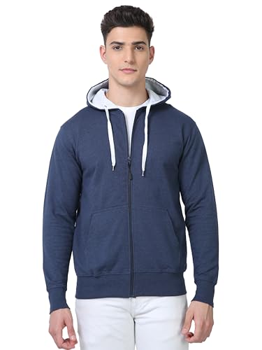 Image of Scott International Men's Solid Cotton Hoodies for Men, Trendy and Comfortable Sweatshirts for Men, Stylish Winter Wear with Hood and Pockets, Fashionable Hooded Sweatshirts