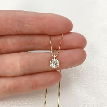 Amazon | [Diamond-Luxy] 1カラット ダイヤモンド ネックレス 一