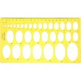 Veemoon Righelli Ellittici da Disegno in Plastica Arancione Strumento di Misurazione Architettonica Scala in Centimetri Kit Modelli per Dise …