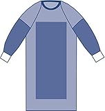Medline DYNJP2603 Sterile Poly-Reinforced Sirus Surgical Gown with Raglan Sleeves, XX-Large, Blue (Pack of 28)