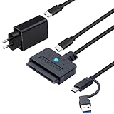 USB 3.0 avec UASP : l'adaptateur USB SATA prend en charge les transferts de données USB 3.0 ultra-rapides jusqu'à 5 Gbit/s. Lorsqu'il est connecté à un ordinateur prenant en charge l'UASP, vous pouvez atteindre des vitesses de transfert jusqu'à 50 % plus rapides que l'USB 3.0 traditionnel.