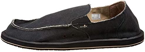 Sanuk Men's Vagabond Slip-On, Charcoal, 16 M