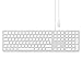 SATECHI Tastiera con Cavo USB in Alluminio e tastierino numerico Compatible con iMac - 2020 iMac, iMac PRO, 2020 Mac Mini e Altri (Tedesco, Argento)