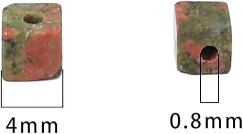 Vista 47 de Cuentas de piedra cuadrada de amatista natural de 0.156 x 0.157 pulgadas, 85 cuentas de piedras semipreciosas sueltas