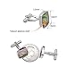 Handmade Natural Abalone Shell Cushion Stainless Steel Cufflinks for Man