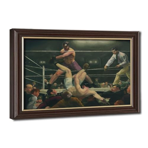 Affiche George Bellows Dempsey et Firpo Impression Toile Haute Qualité