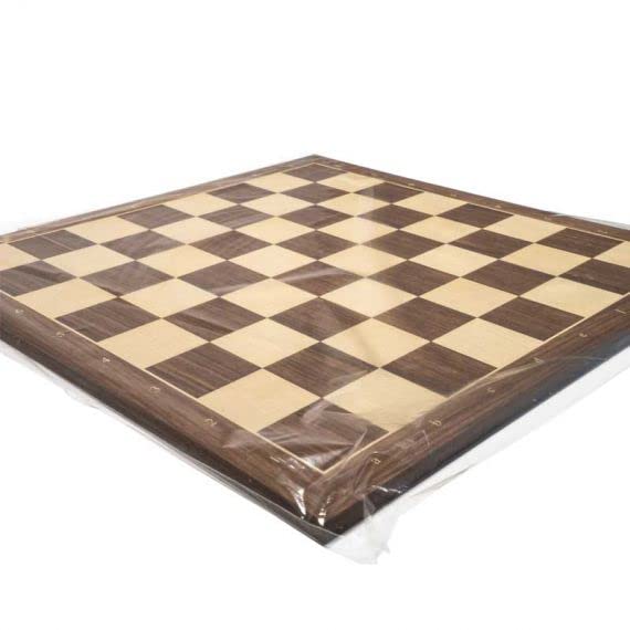 Tablero de ajedrez Nogal Rechapados Ferrer - con notación, Tamaño 4+, Ideal para Aficionados y Clubes, Tablero de ajedrez para niños y Adultos, Tablero de ajedrez, Juego de Ajedrez de Mader