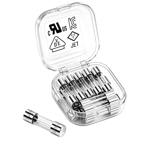 Image of Heschen 15 Pcs Certified Fast Blow Fuses 10A 250V 5x20mm Circuit Protect