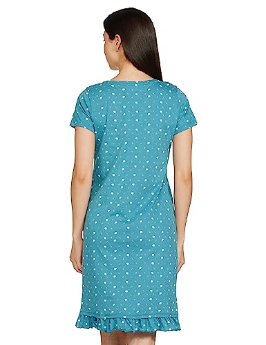 Image of Amazon Brand - Eden & Ivy Women's Cotton Knee Length Regular Fit Printed Nighty (Available in Plus Sizes)