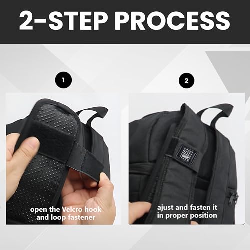 Image of LITEWEIGH AIRBAG Shoulder Strap Pad | Ergonomic, Air Suspension Technology | Reduce Shoulder Strain by 30% | Adjustable Anti-Skid Design | Perfect for Backpacks, Cameras & More |34cm| Pack Of 1(Black)