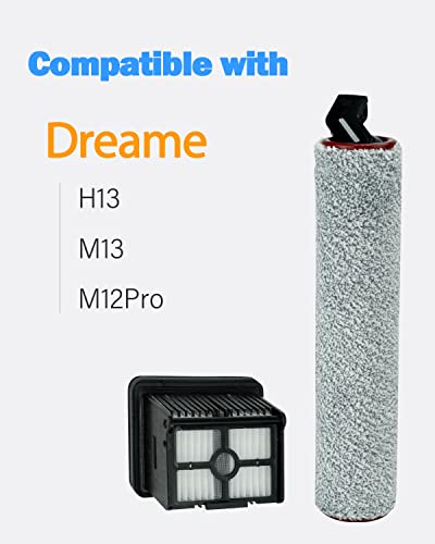 BBT BAMBOOST Acessórios de escova de rolo adequados para Dreame H13, M13, M12Pro Robot Vacuum Main B