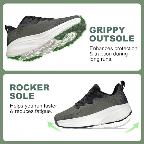 Image of ZOVE Wide Toe Box Shoes Women Extra Wide Width Sneakers Ultra Light Road Running Shoes Non-Slip Tennis Sneakers Breathable Walking Athletic