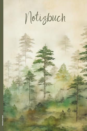 Notizbuch Wald: Notizheft A5 liniert Wälder Buch für Notizen Gedanken und Erinnerung schönes Waldmotiv auf Tagebuch Baum Motiv Geschenk für Waldarbeiter Geschenkidee für Naturliebhaber und Förster