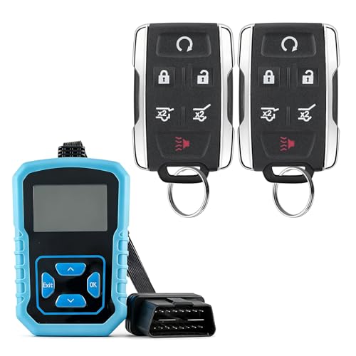 DIY Key Fob kit Replacement for 2015 2016 2017 2018 2019 2020 Chevy Tahoe Suburban 2015-2020 GMC Yukon/Yukon XL Denali Keyless Entry Remote Key with At Home DIY OBD Tool