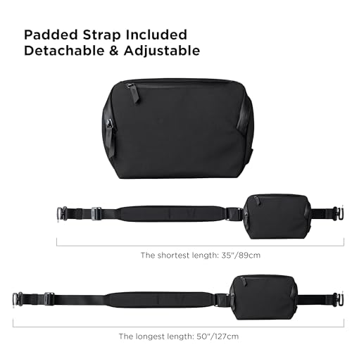 ALPAKA Vertex Pouch - Mens sling Bag, 3 Large Compartments, 9 Small Pockets, Fits iPad Mini, Electronics & Accessories, Removable Strap, Weatherproof 600D Fabric, Ideal for Daily Work