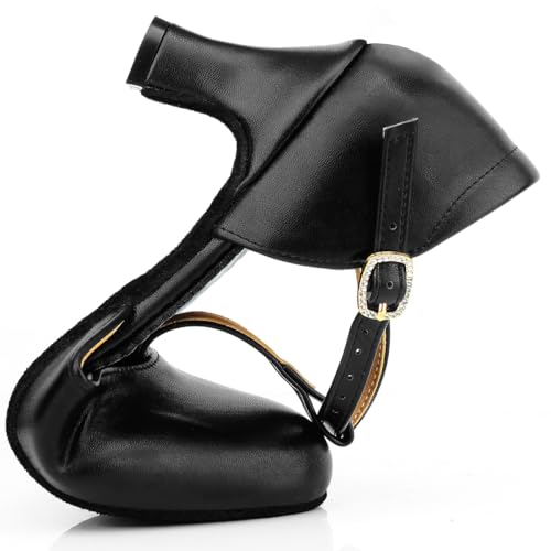 T-Strap Character Shoe for Women Salsa Latin Dance Heels Dress Pumps4