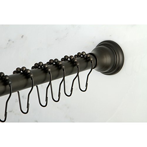 Kingston Brass Ksr115 Edenscape Straight Shower Curtain Rod With Shower Curtain Rings, Oil Rubbed Bronze #TOP5