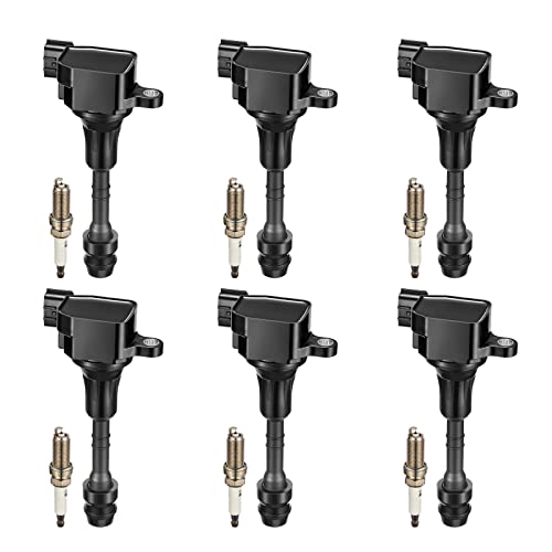 Image of BDFHYK Ignition Coil UF401 and Spark Plug 4469 for Nissan 350Z 2003-2006
