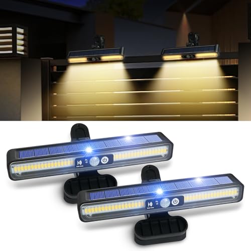 Lampe solaire extérieur 3 modes puissante avec fixation pince HOTUT