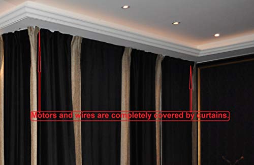 Metechs - Remote Control Electric Window Treatment Drapery Curtain Rod – Aluminum - 20 To 122 Inch #TOP3