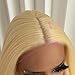 Aubree 613 Blonde Lace Front Wig Long Straight Hair Heat Resistant Fiber Blonde Synthetic Wigs Glueless Pre-plucked Natural Frontal Lace Wigs for Black Women Daily & Cosplay Wear