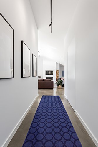 Garland Rug Sparta 3-Feet by 12-Feet, Navy