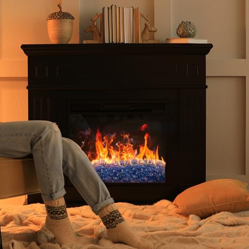 Mr. Fireglass 1/2-Inch Polygon Fire Glass for Fireplace Fire Pit & Lanscaping, 10 Pounds High Luster Pacific Blue by Mr. Fireglass - Image 8