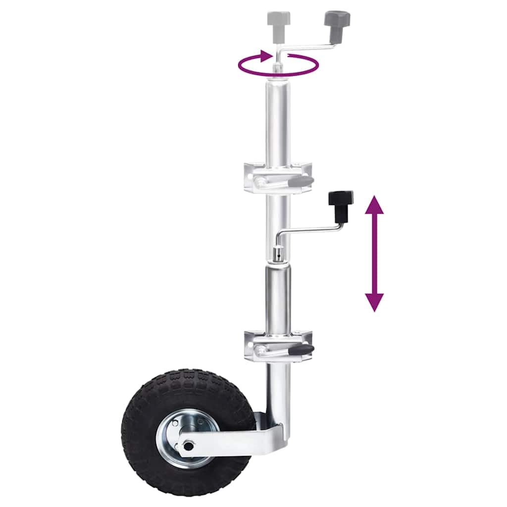 Generisch Stützrad für Anhänger mit Klemme 48 mm Verzinkter Stahl 5.2kg
