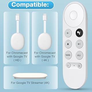 Replacement for Google-Chromecast-Remote, for Chromecast with Google TV Remote 4K/HD & Google TV Streamer 4K(Only for Snow Chromecast Google)