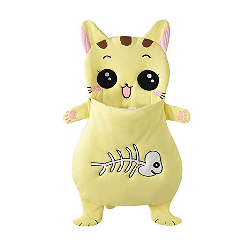 FREEHM Sac de Couchage pour bébé Anti-Coup par Coton Chaton Sac de Couchage Panier par Sac de Couchage Les Dessins animés Animal for Enfants Cadeaux de Noël for Les Enfants,Yellow,85cm Cover