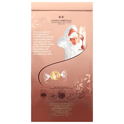 Lindt Lindor Fudge Swirl Milk Chocolate Truffles, Milk Chocolate Candy With Smooth, Melting Truffle Center, Great For Gift Giving, 5.1 Oz. Bag (6 Pack) #TOP2