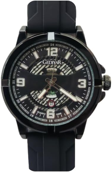 Watch for Men Fashion Big Face Quartz Watches Black