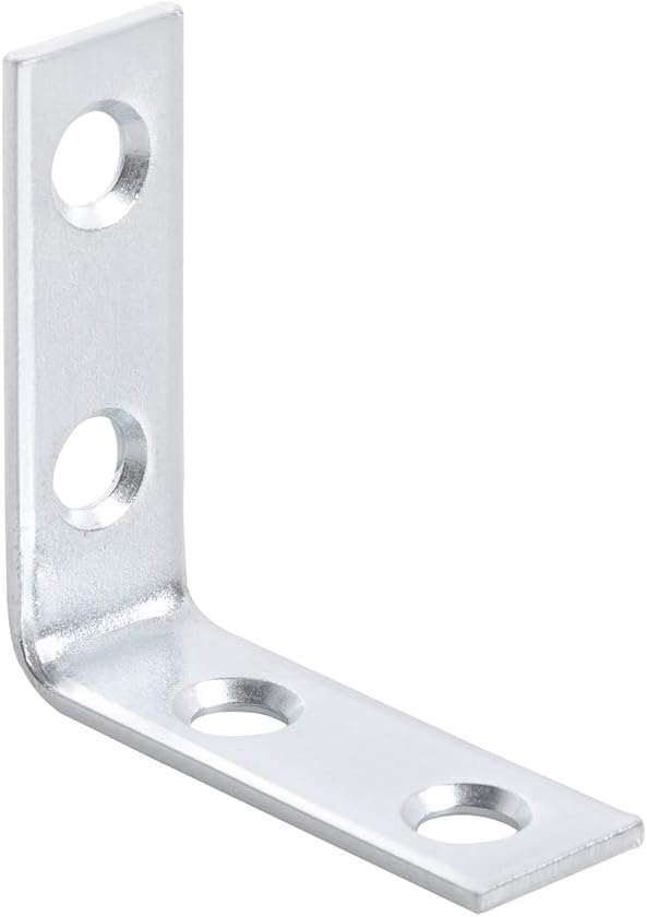 40 Pack L Bracket Corner Braces, Small Metal L Brackets for Wood, 1.5 inch Steel Joist Right Angle Brackets for Wood Shelves Chair Drawer Cabinet with Screws, Zinc Plated HOME MASTER HARDWARE : Tools & Home Improvement