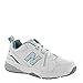 New Balance Women's 608 V5 Casual Comfort Cross Trainer, White/Light Blue, 9 Wide