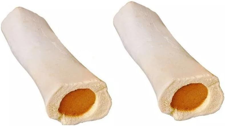 Dog Bones Delicious and Nutritious Stuffed Cheese 6 Inch Shin Refillable Durable Dental Chew (3 Bones)