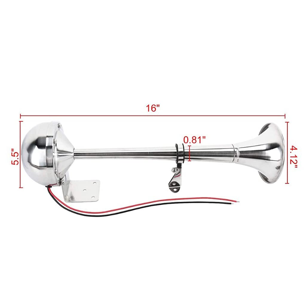 Generic Tromba per Barca Marina Da 12 V, in Acciaio Inossidabile, per Nave, Treno, Rimorchio per