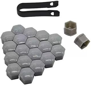 20 PCS Tire Nuts for BMW E90 M3 Sedan 2005-2012, Wheel Hub Decorative Rust Proof Hub Bolt Head Protector Anti Rust Chrome Glossy,Grey19mm