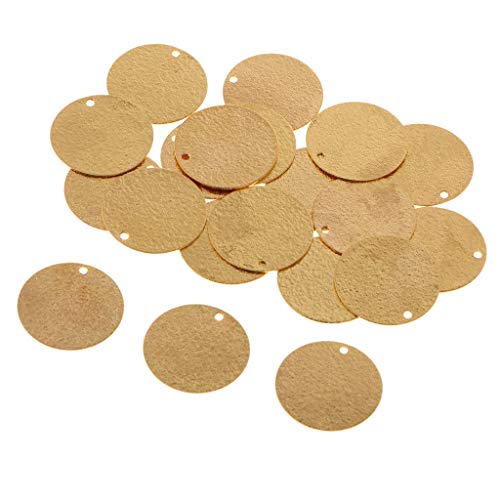 SM SunniMix 20 stuks ronde identificatieplaatjes charms hangers DIY halsketting armband hanger herensieraden - 18 karaat… - Afbeelding 6