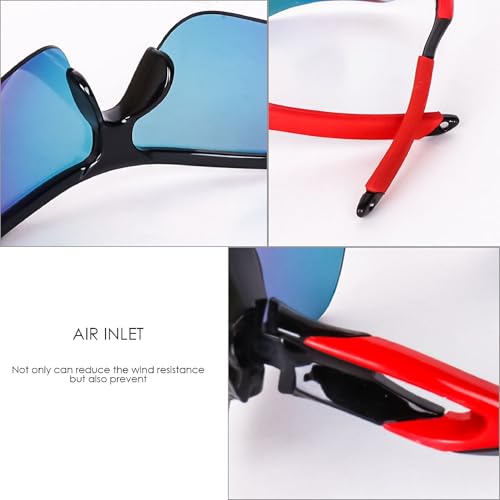 Image of Dervin Non Polarized Oversized Sports Sunglasses for Men Women, Outdoor Cricket Cycling Hiking Fishing Sunglasses