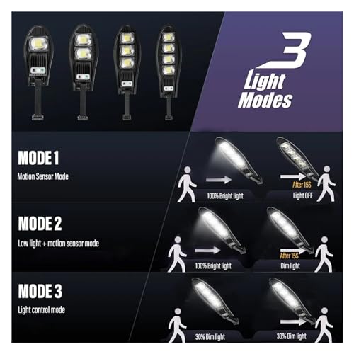 Luz de pared impermeable para el garaje con carga solar y 42 LED potentes 5