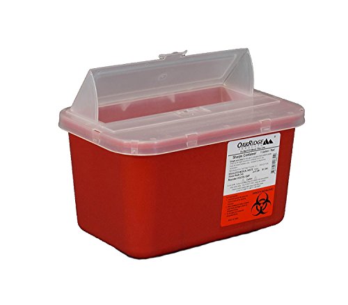 One Gallon Sharps Containers With Pop Up Lid (Two Pack) By Oakridge Products #TOP4