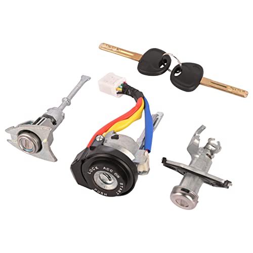 Car Full Lock Cylinder Set 81970-3SA00 81250-3SA00 Compatible with Hyundai Sonata 2009-2014 1 x Ignition Switch / 1 x Trunk Lock / 1x Front Left Door Lock / 2 x Universal Keys