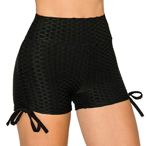 Image of ALWAYS Women's Honeycomb Compression Shorts - High Waist Slimming Butt Lift Textured Workout Shorts