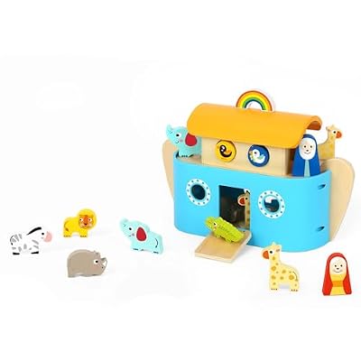 AB Gee abgee 921 TF330 EA Wooden Noah's Ark with Storybook, red