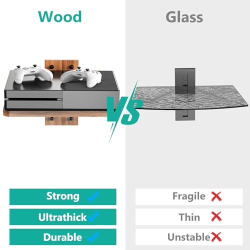 WALI Floating TV Shelf and TV Top Shelf (CS201N+TSH004)