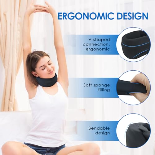 Waymaytecy Nackenstütze Gegen Nackenschmerzen, Zervikorrekte Halskrause, Entlastung Der Halswirbelsäule, Verstellbare Halskrause für Schlafen, Neck Support Für Schlaf & Alltag, Für Frauen Und Männer