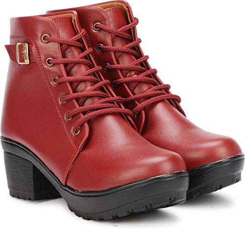 Ankle Length (Lace-Up) Buckle Boots for Women and Girls